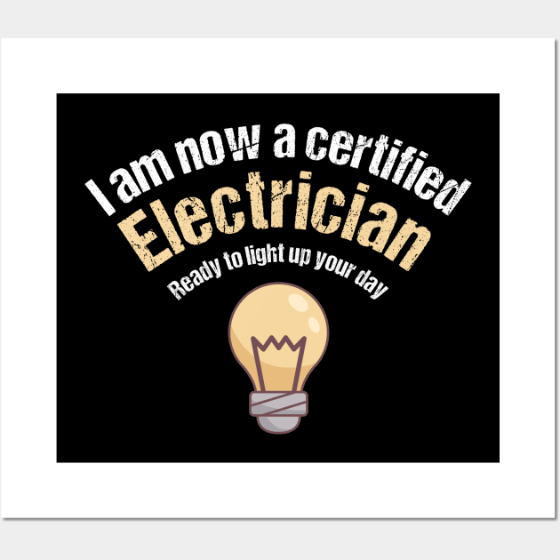 Electrician Apprenticeship Graduation Gift Idea Wall Art by MGO Design